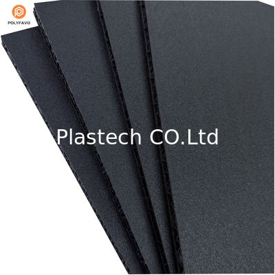Ακατέργαστη υφή 10mm Μαύρο PP Honeycomb Board για την περίπτωση πτήσης