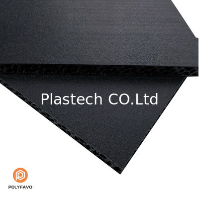 Ακατέργαστη υφή 10mm Μαύρο PP Honeycomb Board για την περίπτωση πτήσης
