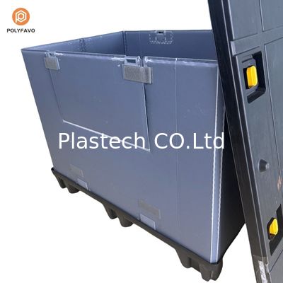 Μπλε Αναδιπλούμενο Πλαστικό Κιβώτιο Παλετών για Προσαρμοσμένη Αποθήκευση και Συσκευασία