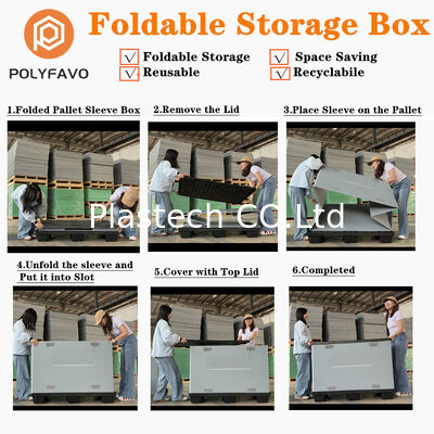 48 X 31sleeve Box Plastic Pallet Bin Automotive Industrial Plastic Pallet Sleeve Box Cheap Pallet Boxes